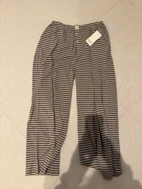 MATE the Label Tencel Sleep Wide Leg Pant Striped Large